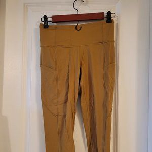 Gold Lululemon Crop Leggings